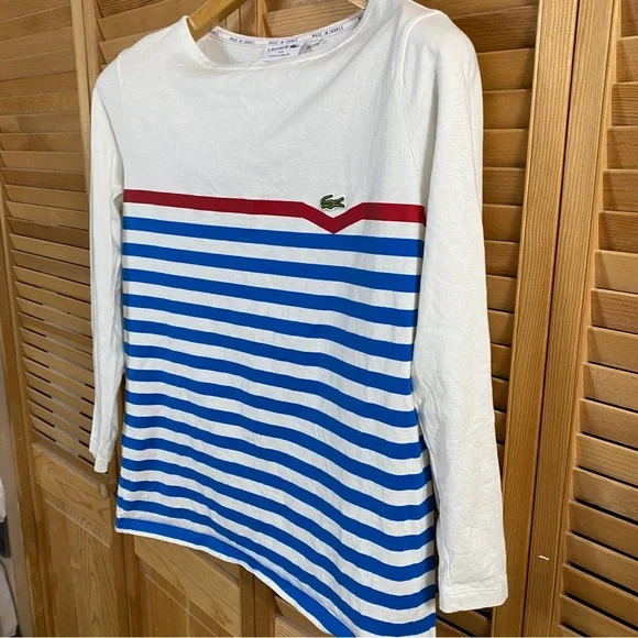 Women’s Lacoste Made In France Striped Organic Cotton T-shirt - Picture 3 of 6